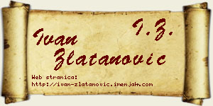 Ivan Zlatanović vizit kartica
